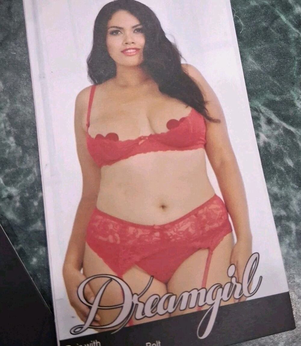 Dreamgirl Red Lace Low Front Bra Bralette Underwire Size XL 40 D Lowcut NWT